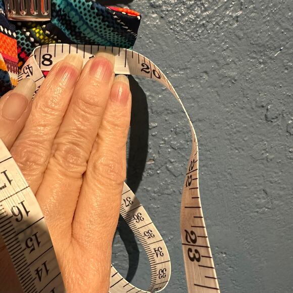 Ron Jon Surf Shop Size Medium Strapless Bikini Top Black Multicolor Striped - Picture 5 of 6